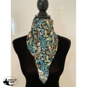 A7299 - Rawhide Green Paisley Scarf