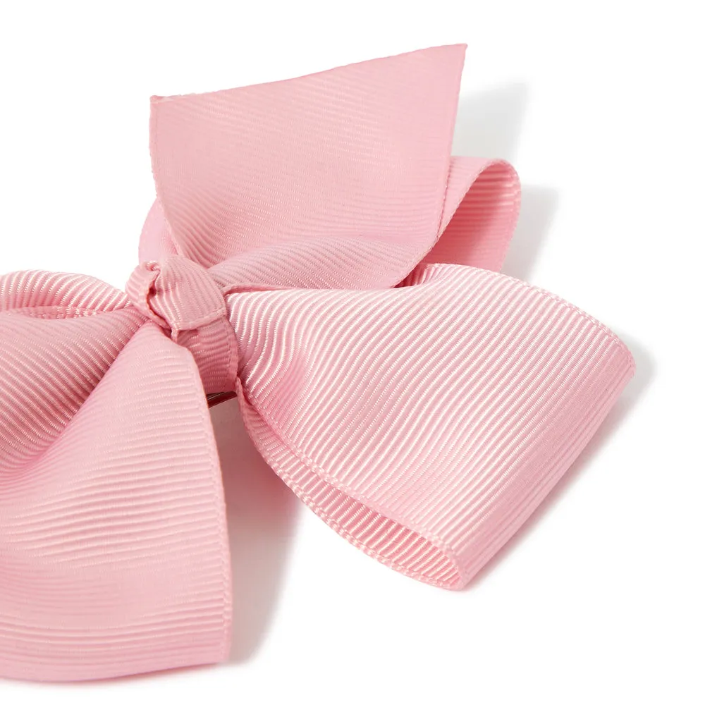 Accessorize London Girl's Pink Hair Bow Barette Clip