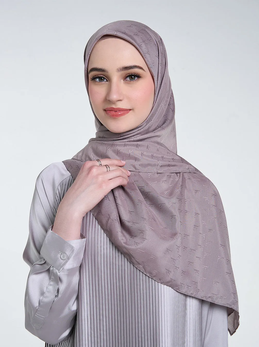 AIRY JACQUARD VOILE SCARF PLAIN ATMOSPHERE