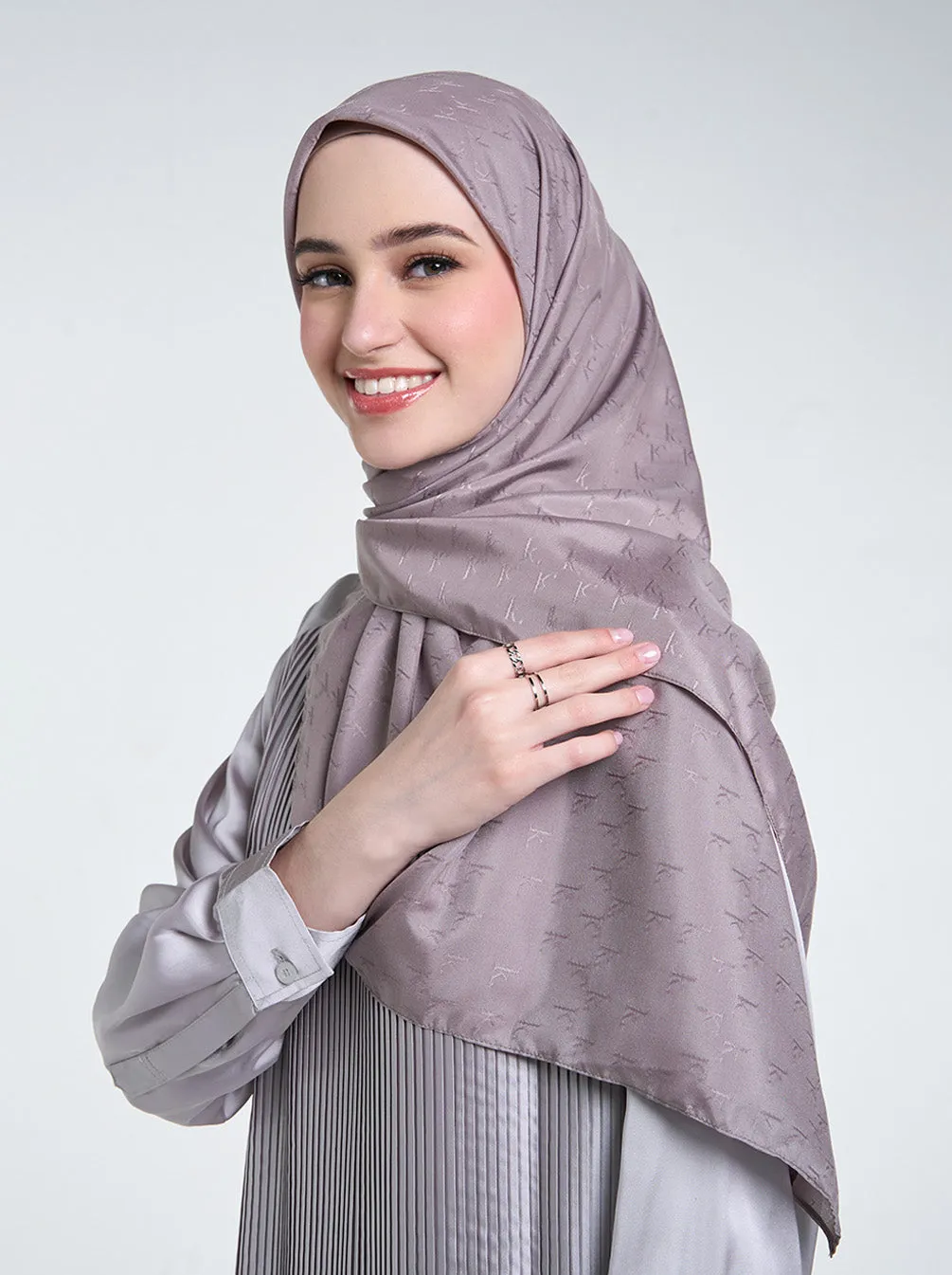 AIRY JACQUARD VOILE SCARF PLAIN ATMOSPHERE