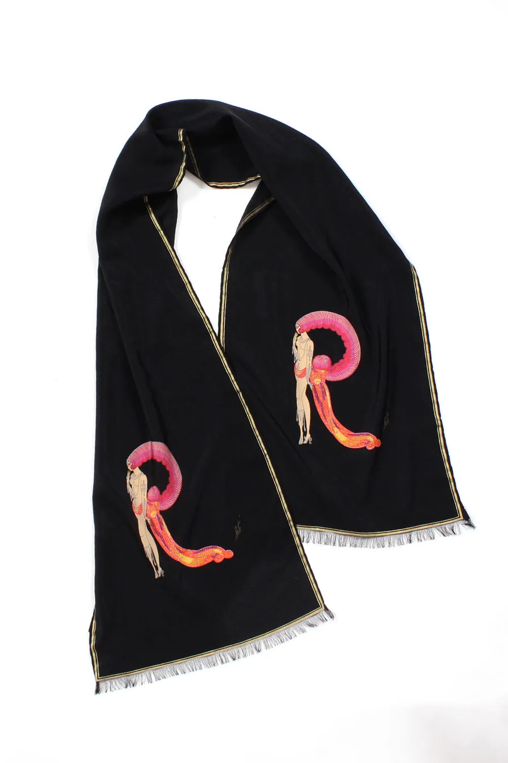 Art Deco Erte Silk Scarf