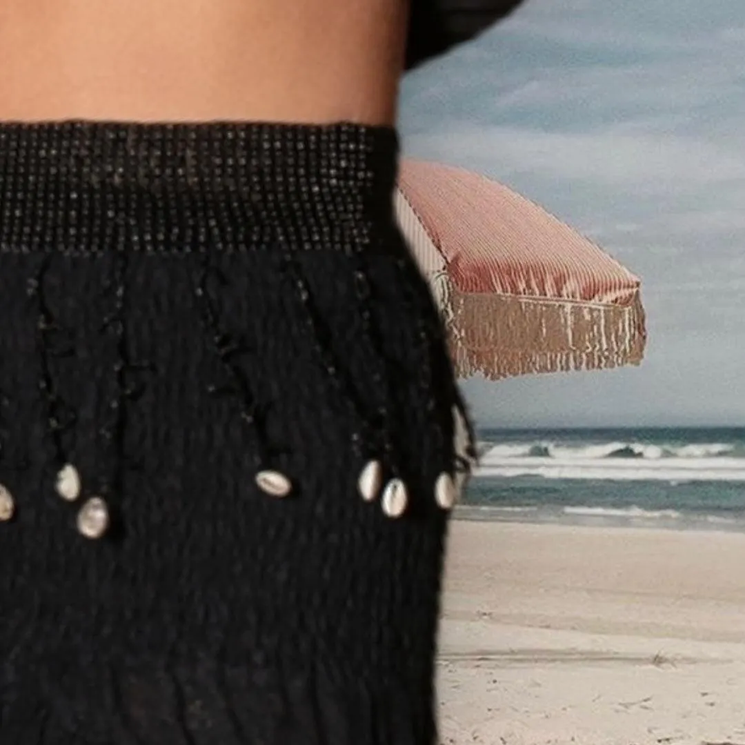 Beaded Elastic Waist Belt