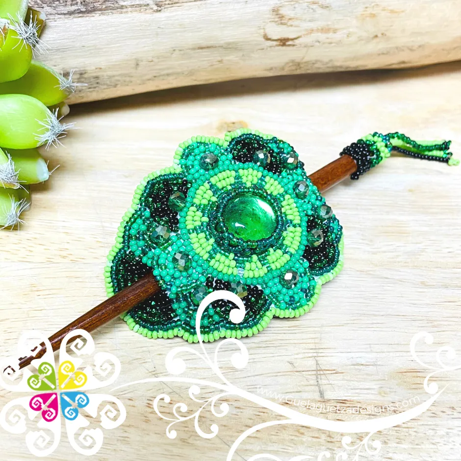 Beaded Hair Brooch