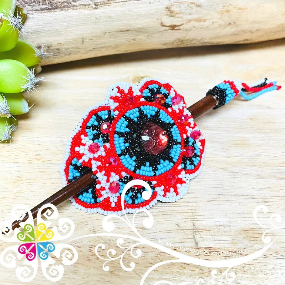 Beaded Hair Brooch