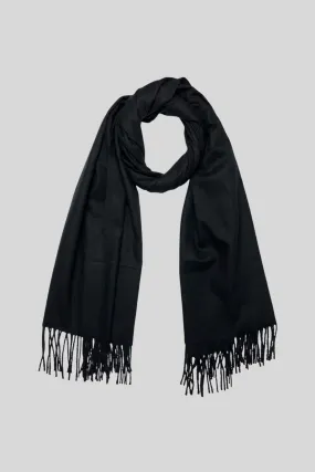 Black Cashmere Mix Scarf