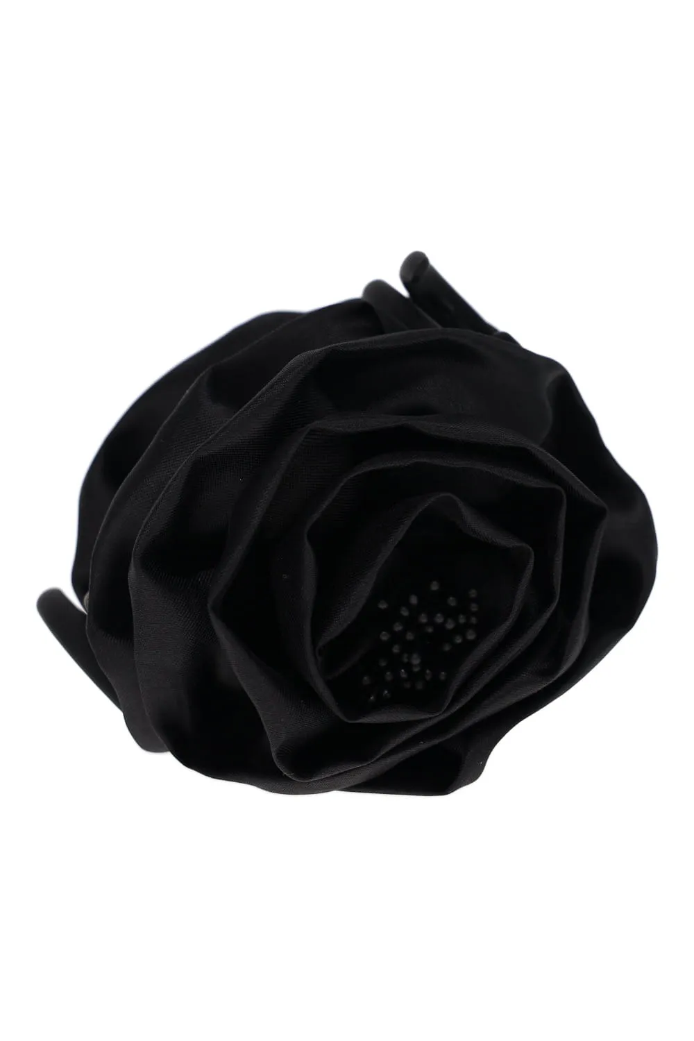 Black Rose Silk Jaw Clip