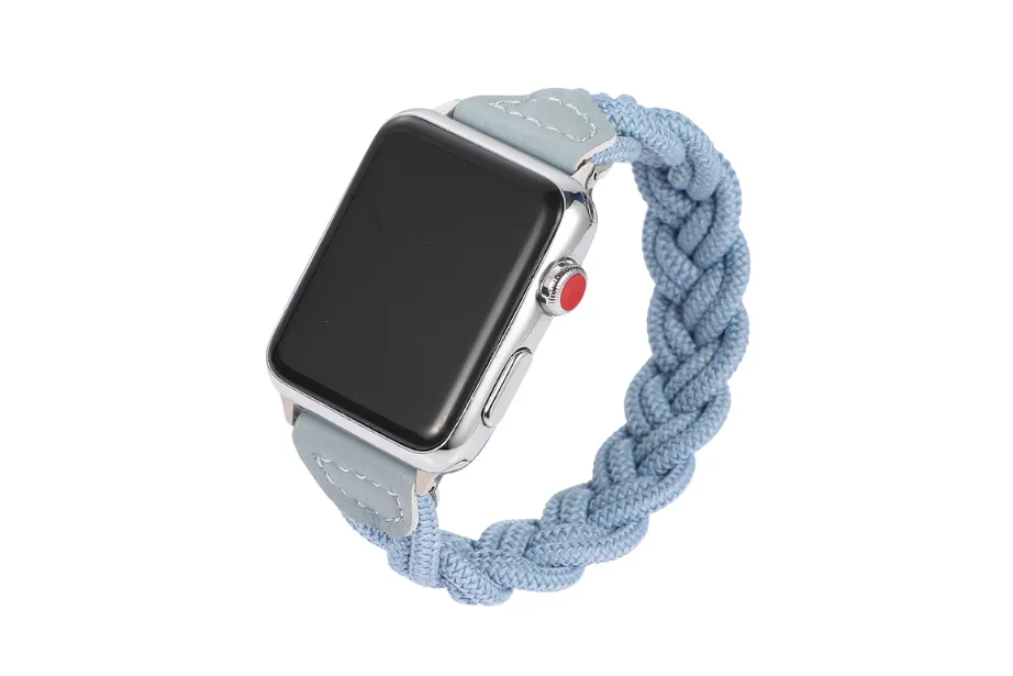 Blue Braided Watch Band