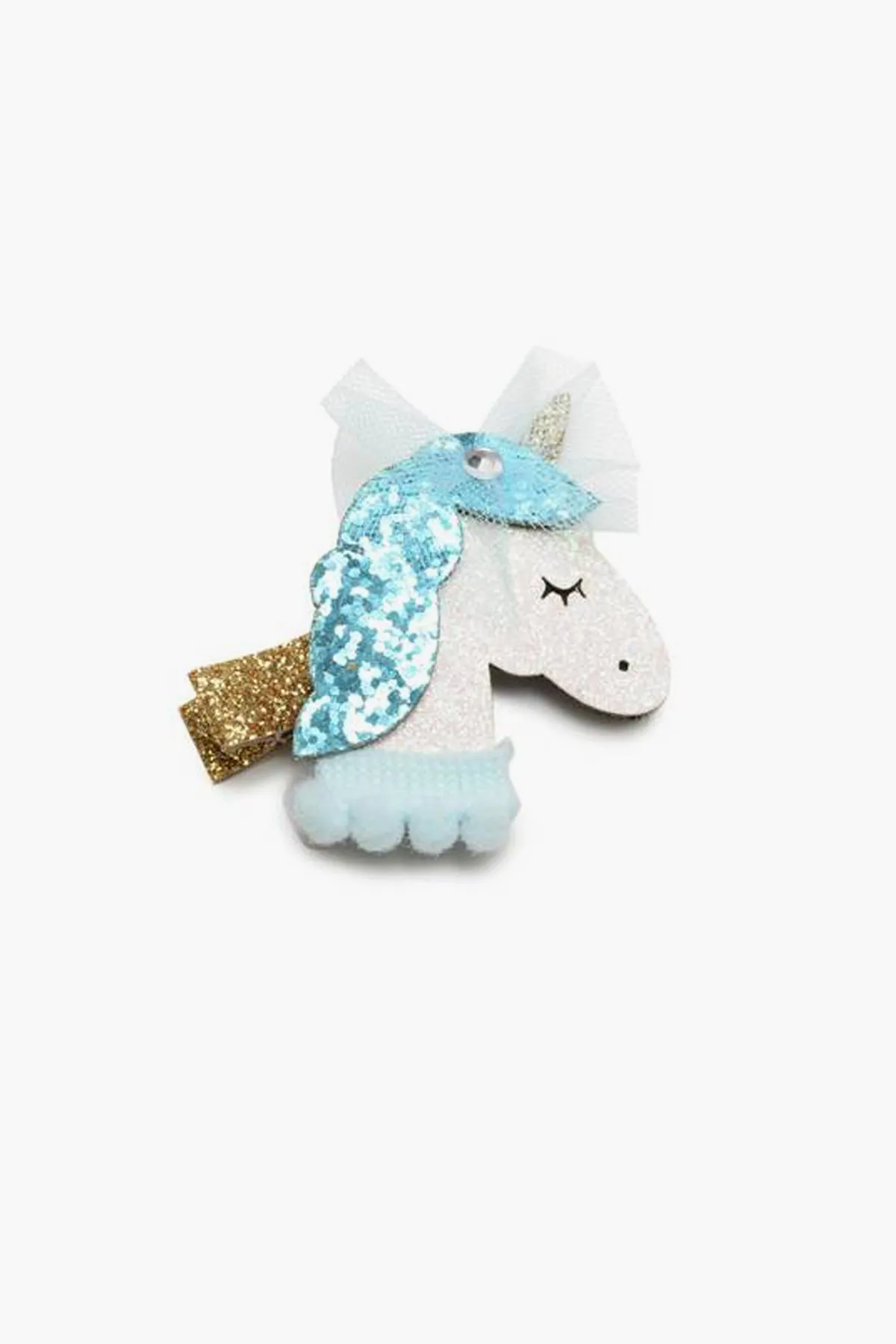 Blue Unicorn Hair Clip