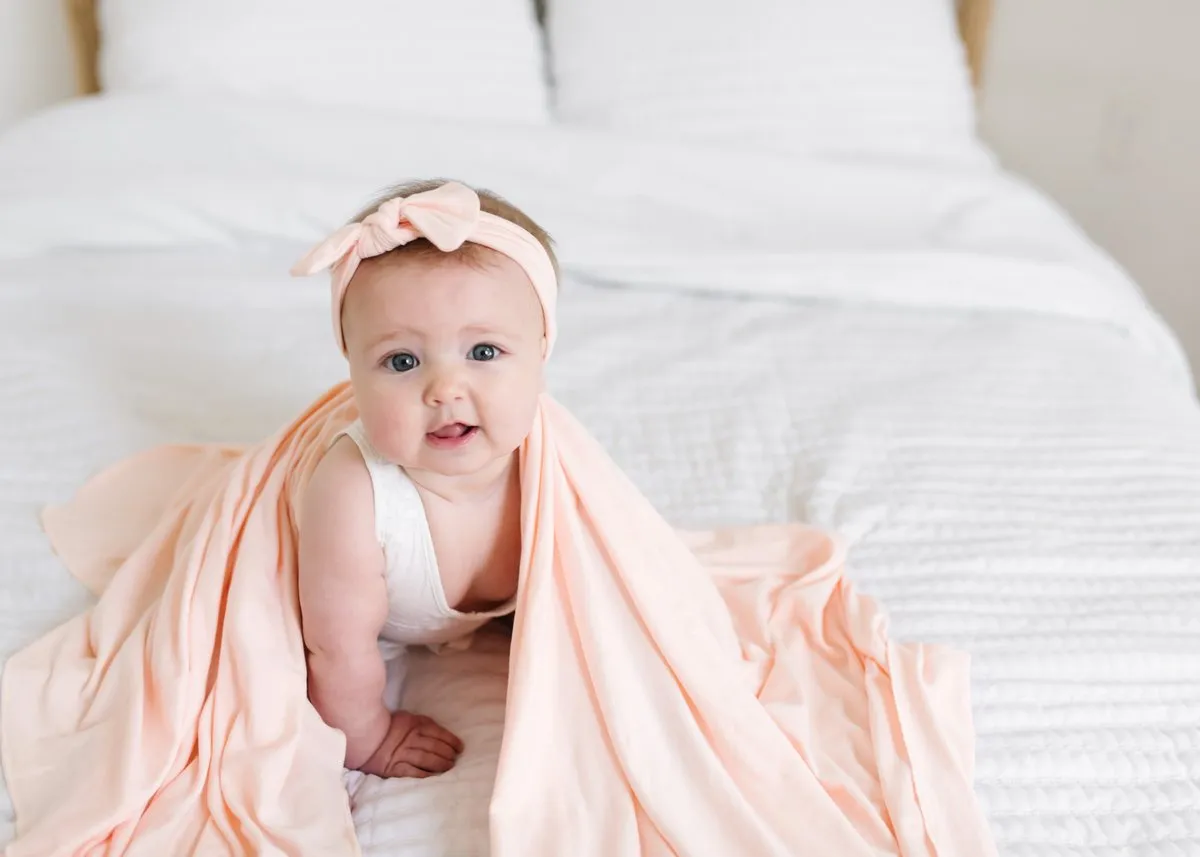 Blush Knit Headband Bow