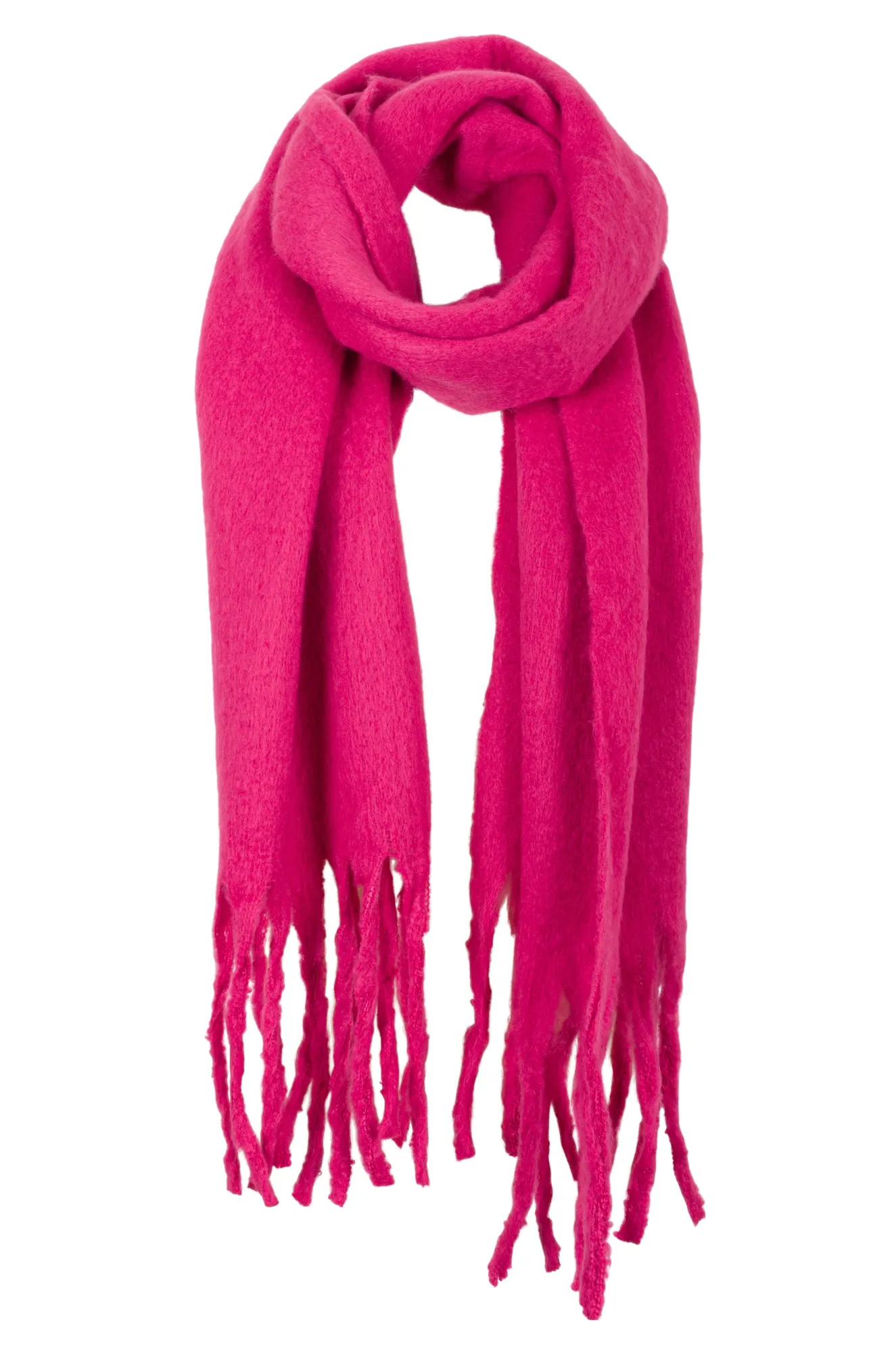 Boucle Texture Scarf | RASPBERRY | 0542ZZ