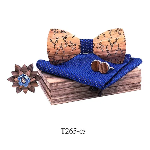 Bradley Wood Bow Tie Set