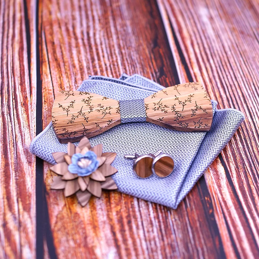 Bradley Wood Bow Tie Set