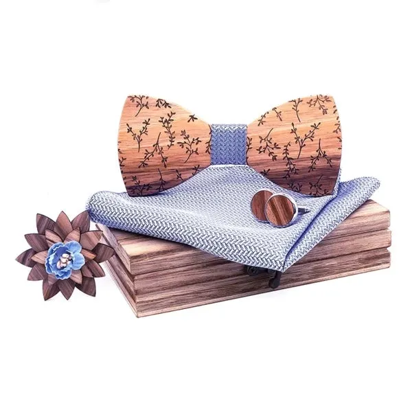 Bradley Wood Bow Tie Set