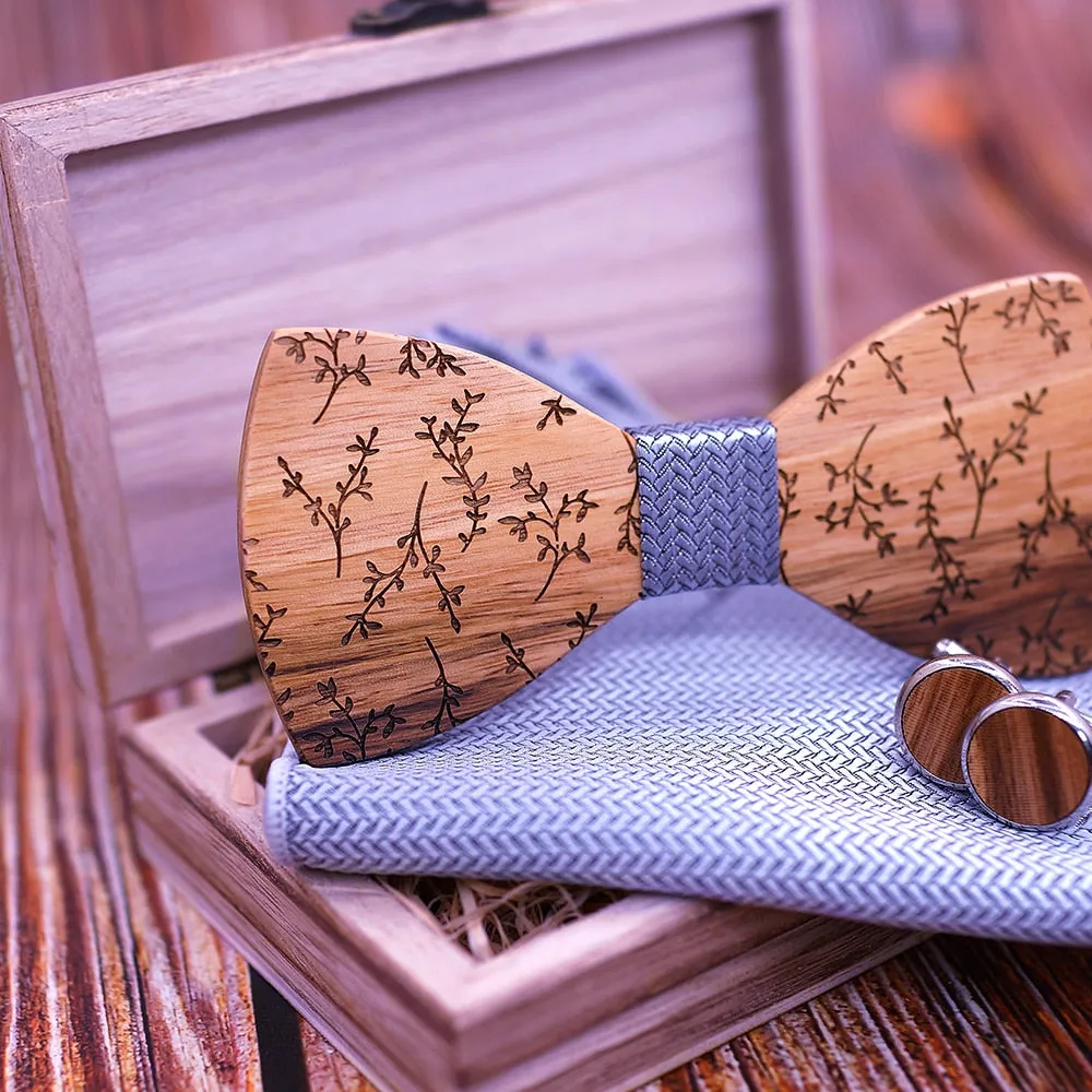 Bradley Wood Bow Tie Set