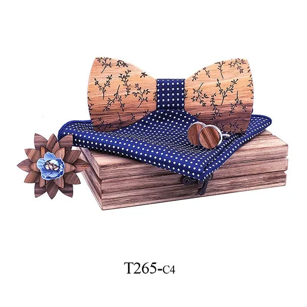 Bradley Wood Bow Tie Set