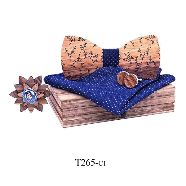 Bradley Wood Bow Tie Set