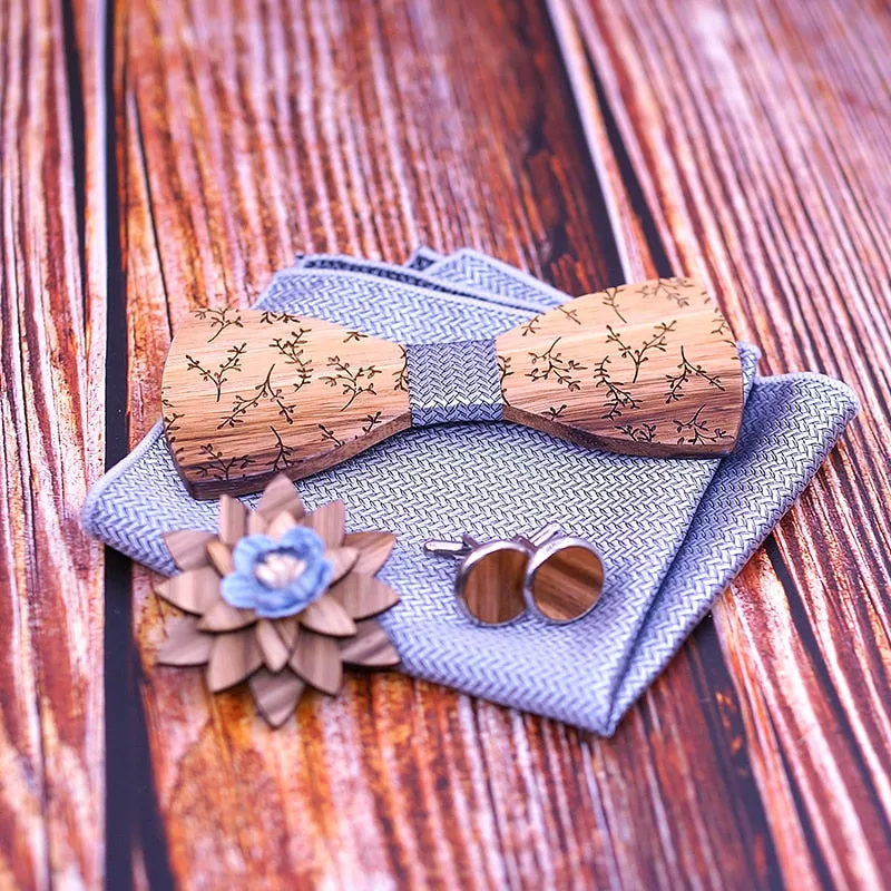 Bradley Wood Bow Tie Set