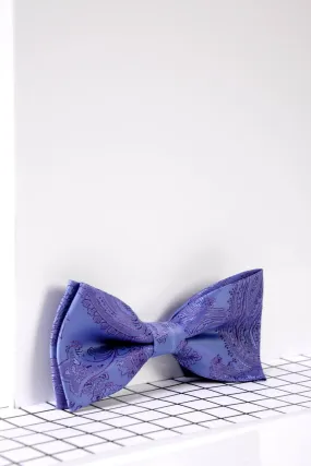 Children's Lilac Paisley Print Bow Tie