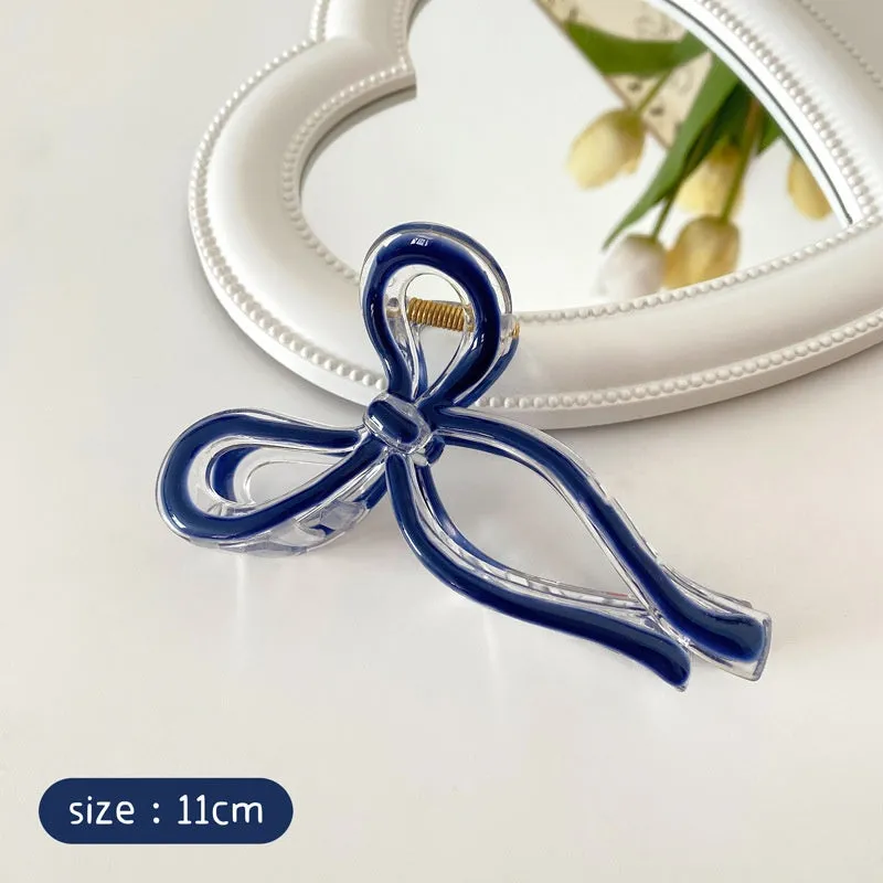 Coquette Ribbon Bow Claw Clip