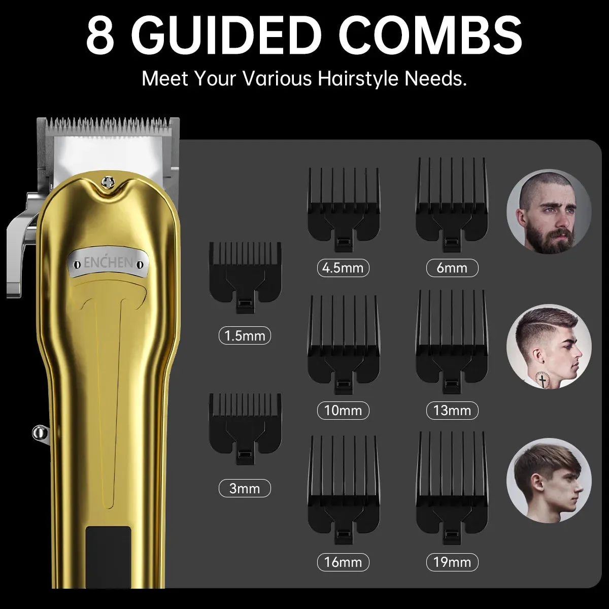 Cordless Hair Clipper, Electric Professional Hair Trimmer