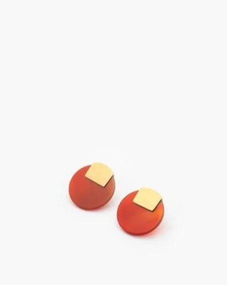 Cornelian earring / MONU CAP