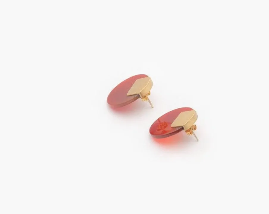 Cornelian earring / MONU CAP