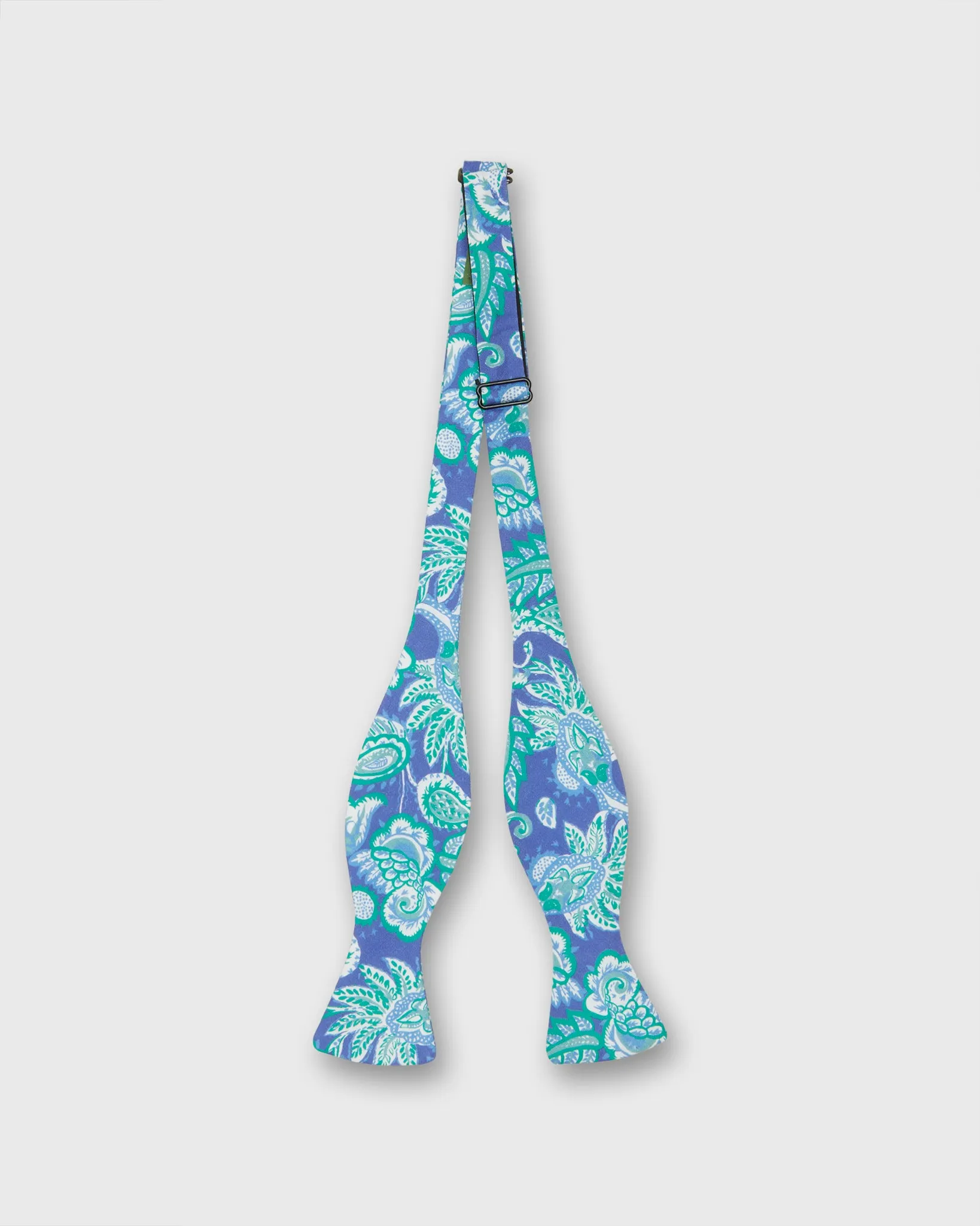 Cotton Bow Tie in Blue Kiawah Paisley