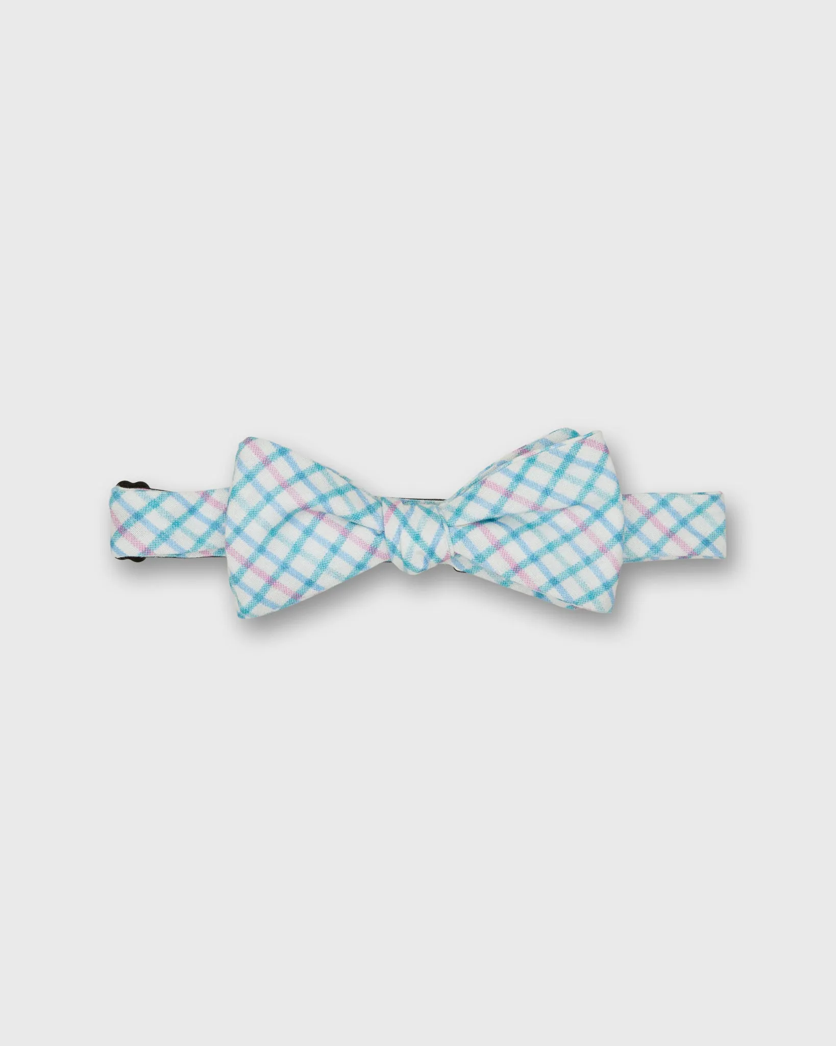 Cotton Bow Tie in Verdigris Tattersall