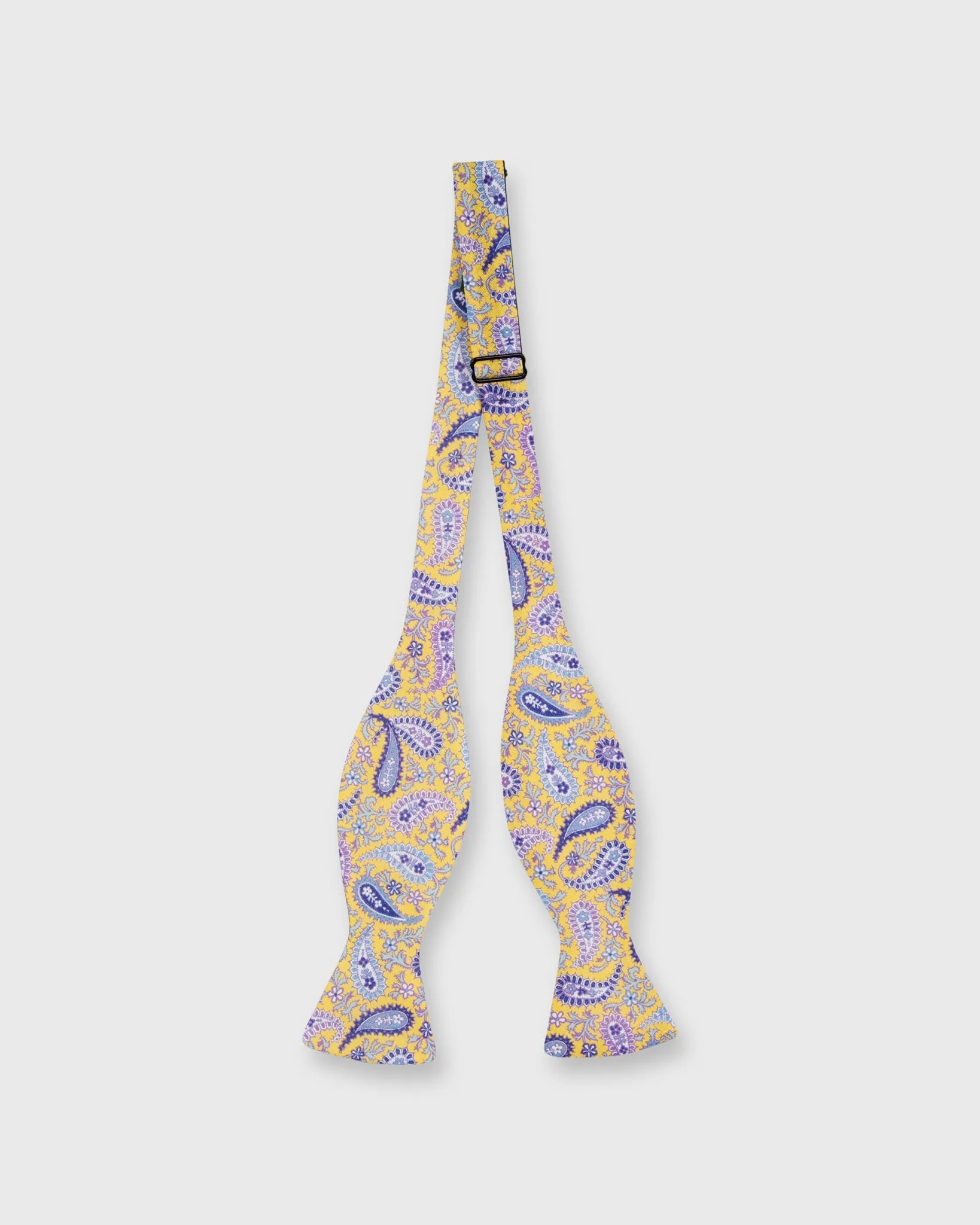 Cotton Bow Tie in Yellow/ Sky/Purple Paisley