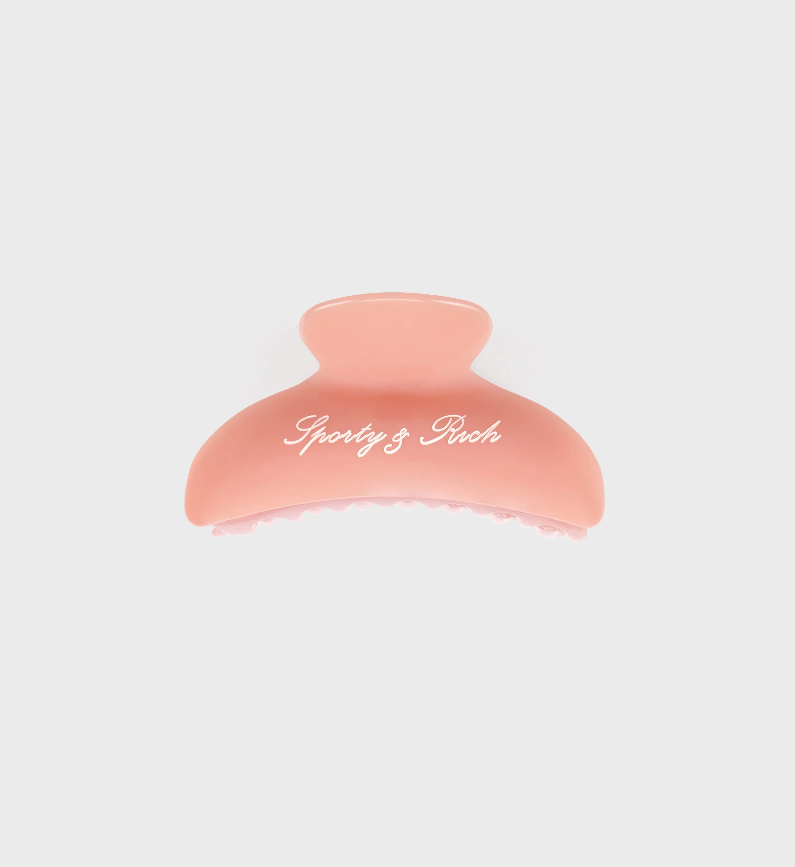 Cursive Logo Hair Clip - Peach