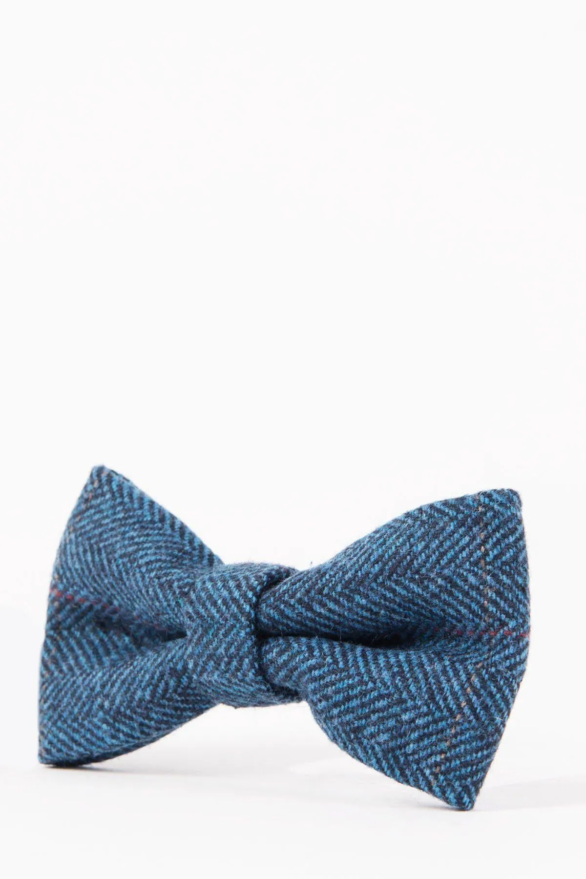 DION - Blue Tweed Check Bow Tie