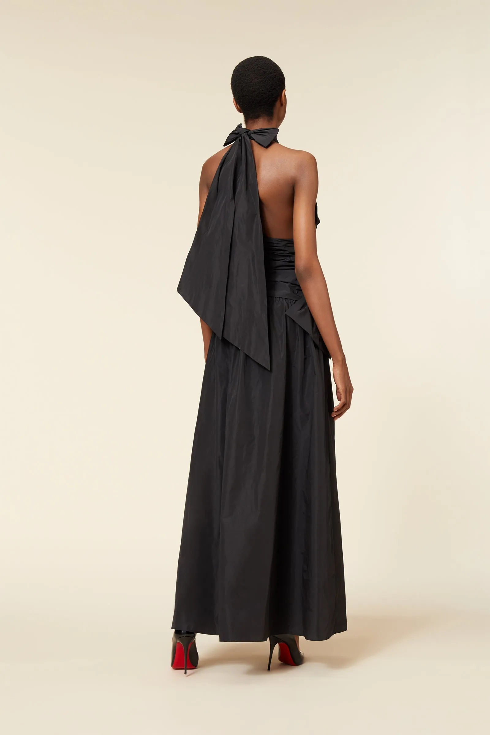 DRAPE BOW GOWN