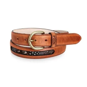 Drayton Feather Belt - Chestnut