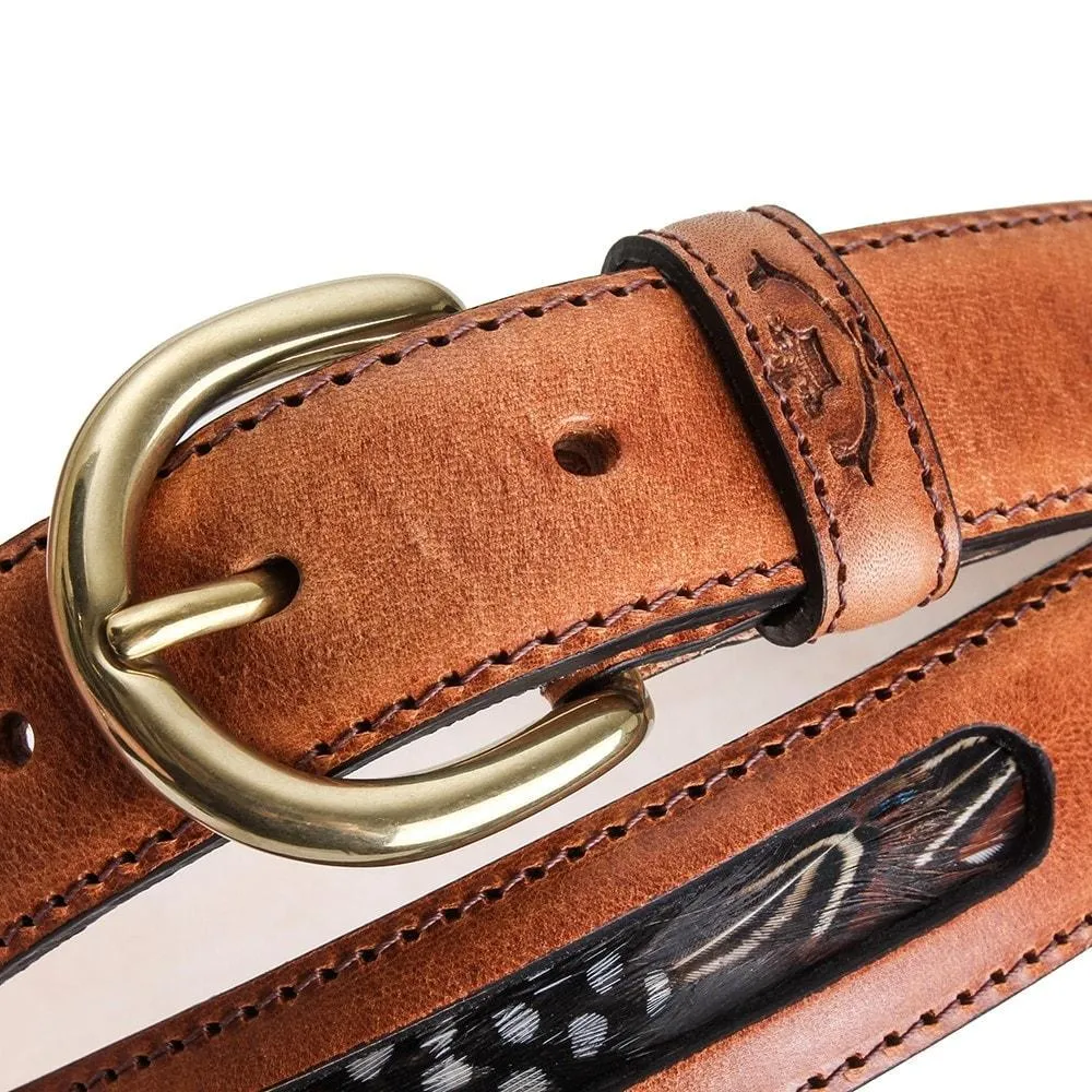 Drayton Feather Belt - Chestnut