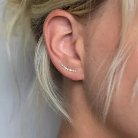 Ear Climbers - Silver - Textured