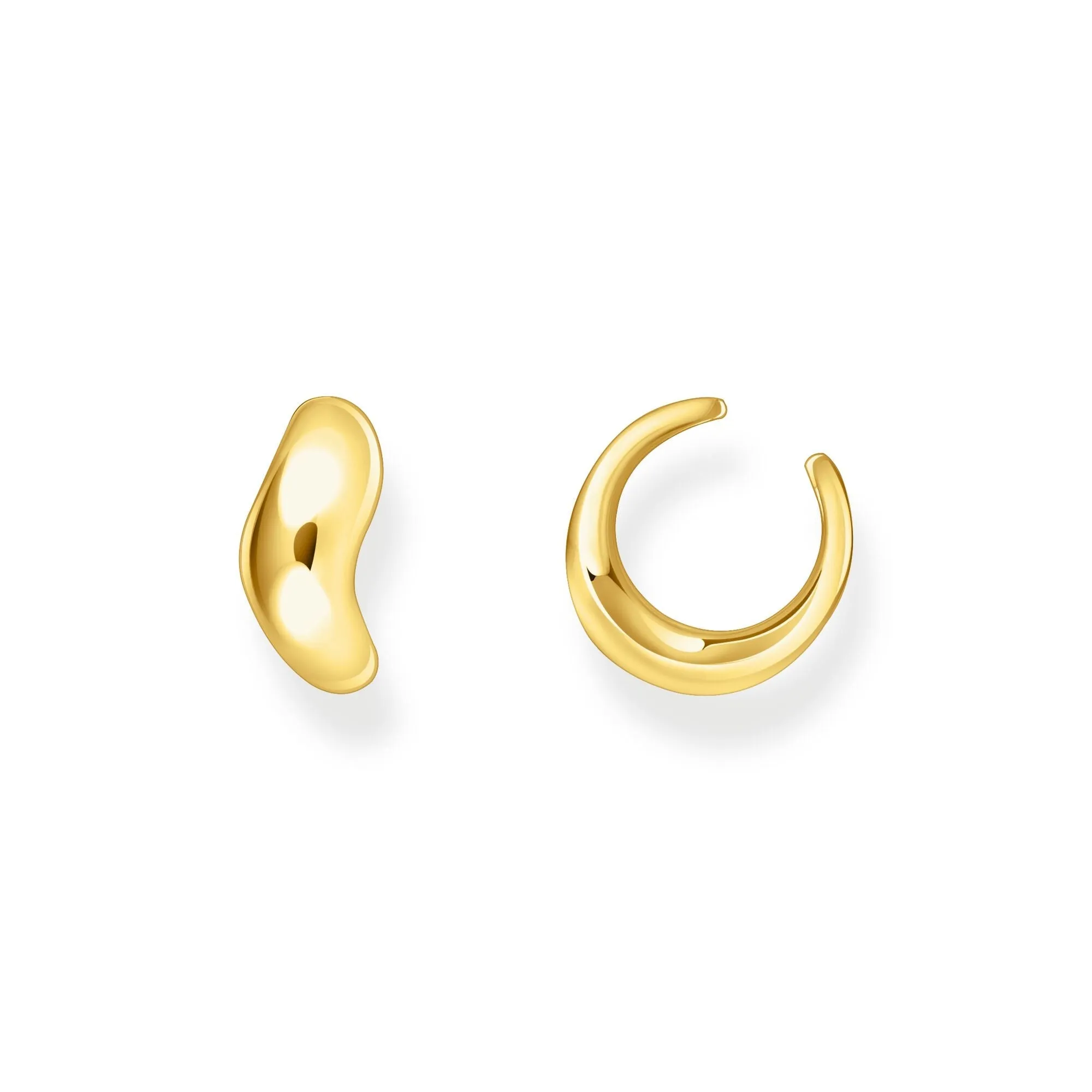 Ear cuff organic-shaped gold