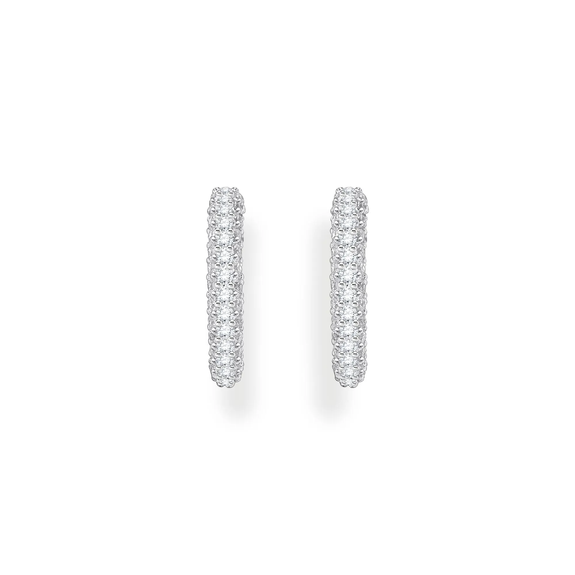 Ear cuff with white zirconia