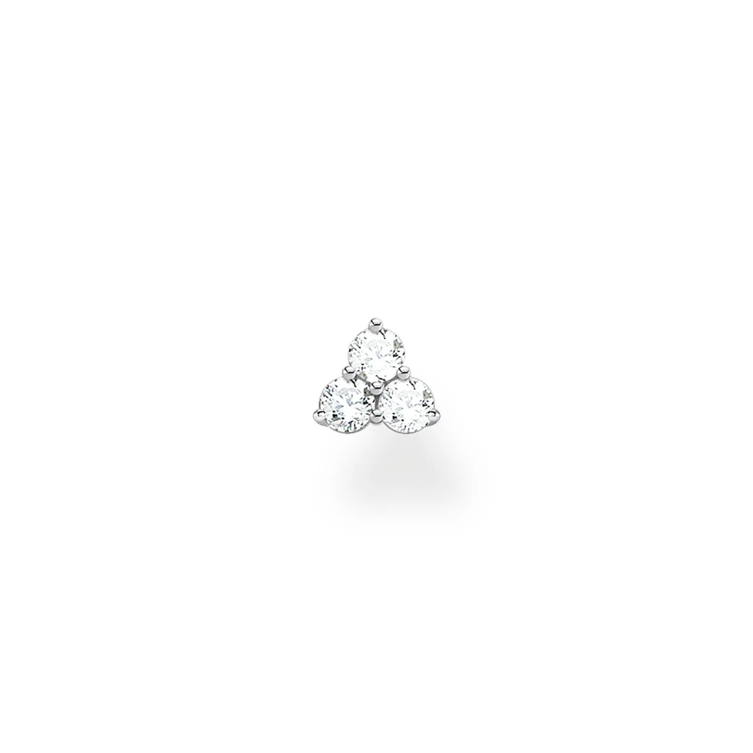 Ear Stud White Stones (Single)