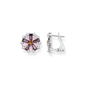 Ear Studs Flower Silver