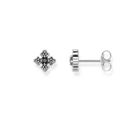 Ear Studs "Royalty Black Cross"