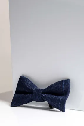 EDINSON - Navy Sky Check Bow Tie