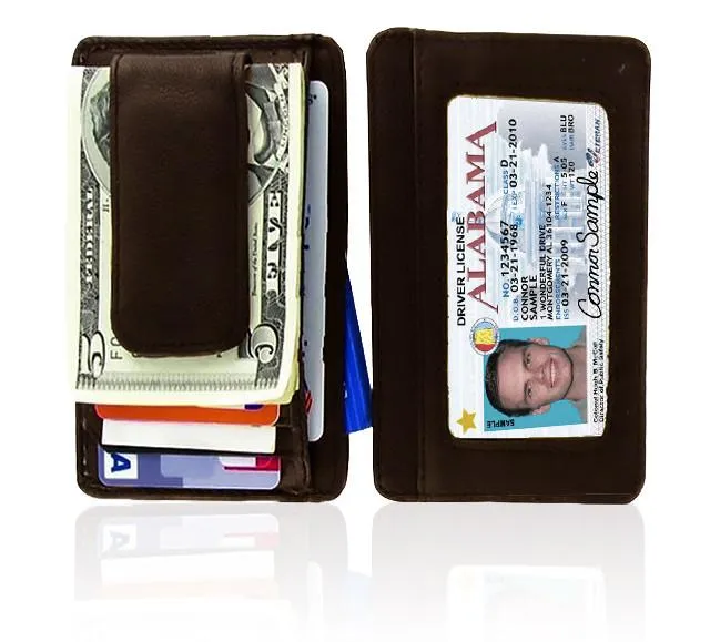 Genuine Leather Magnetic Money Clip