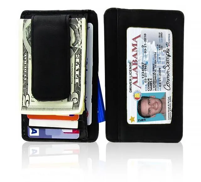 Genuine Leather Magnetic Money Clip