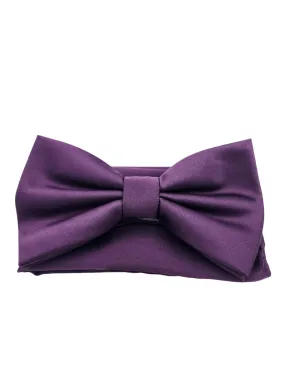 Giovanni Testi Classic Plum Bow Tie with Hanky BT100-LL