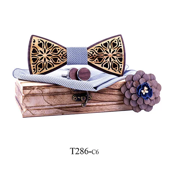 Haddon Wood Bow Tie Set