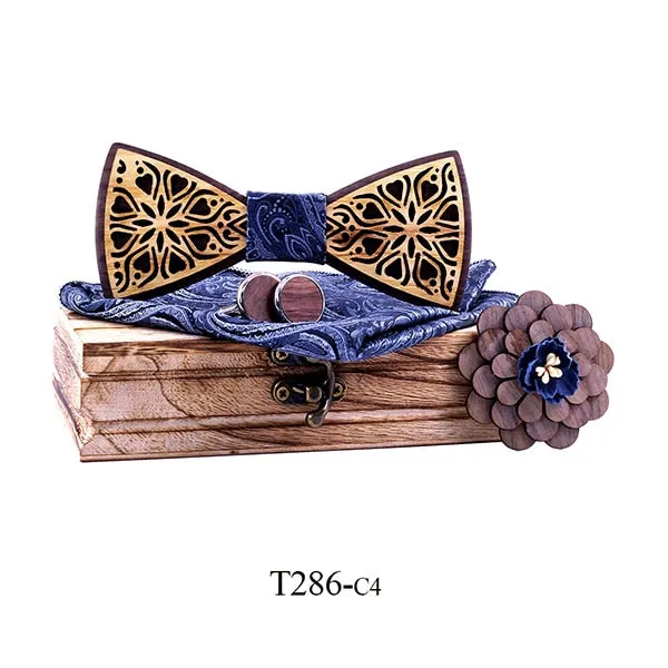 Haddon Wood Bow Tie Set