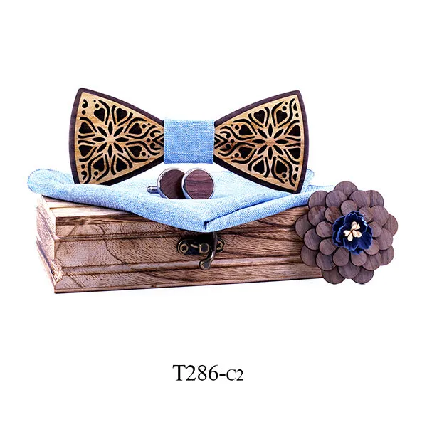 Haddon Wood Bow Tie Set