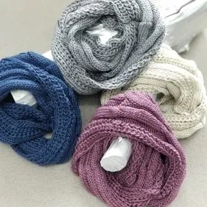 Knitted Infinity Scarf Gray