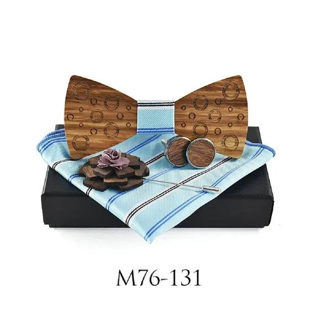 Louisiana Wood Bow Tie Gift Set