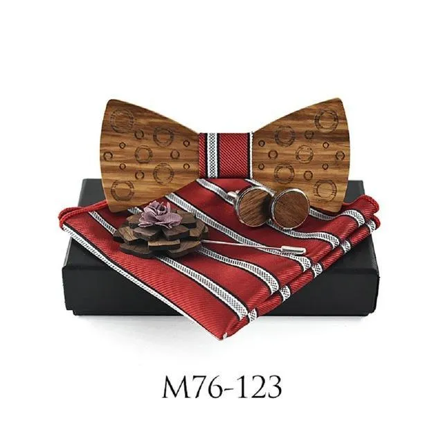 Louisiana Wood Bow Tie Gift Set